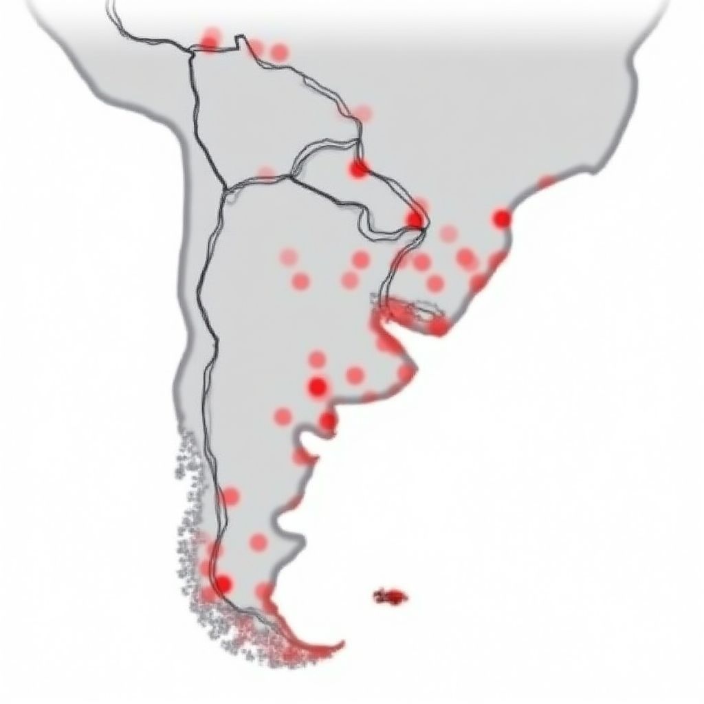 Mapa de estaciones YPF en Argentina